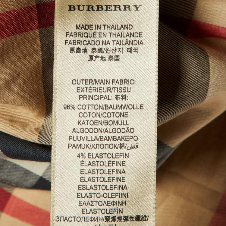 Pre Owned Burberry Brit Beige Nova Check Cotton Button Front Shirt XS