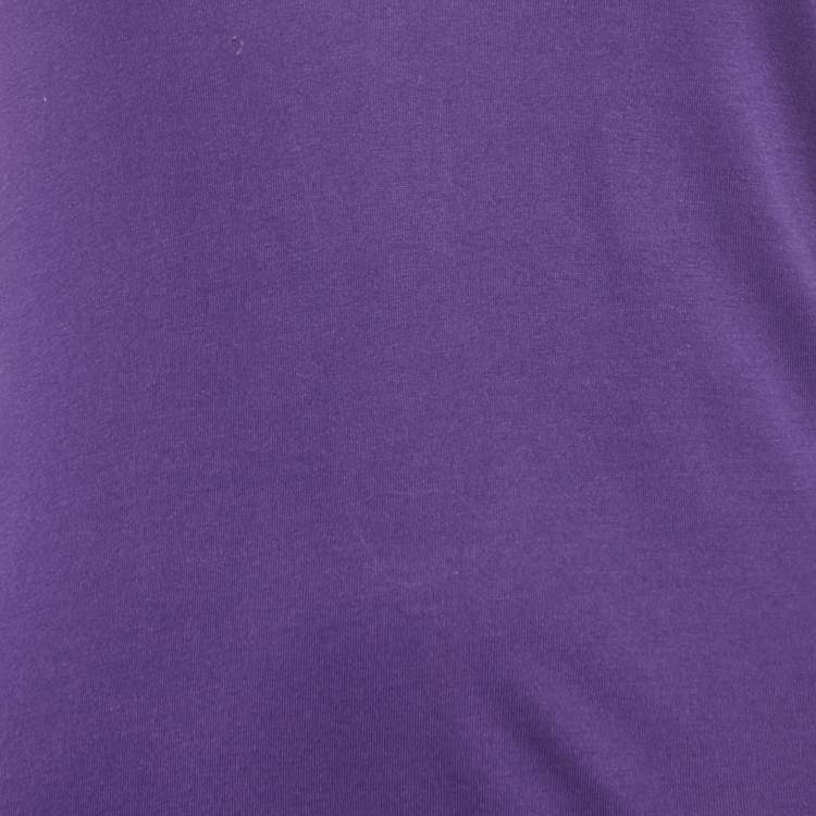 Pre Owned Burberry Brit Purple Jersey Scoop Neck T-Shirt S