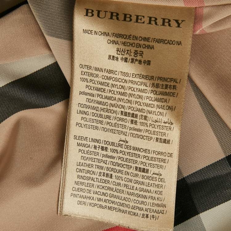 Pre Owned Burberry Brit Burgundy Nylon Down Puffer Jacket S