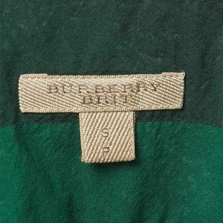 Pre Owned Burberry Brit Green Nova Check Cotton Shirt S