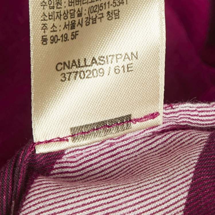 Pre Owned Burberry Brit Pink Tartan Check Cotton Mini Dress L