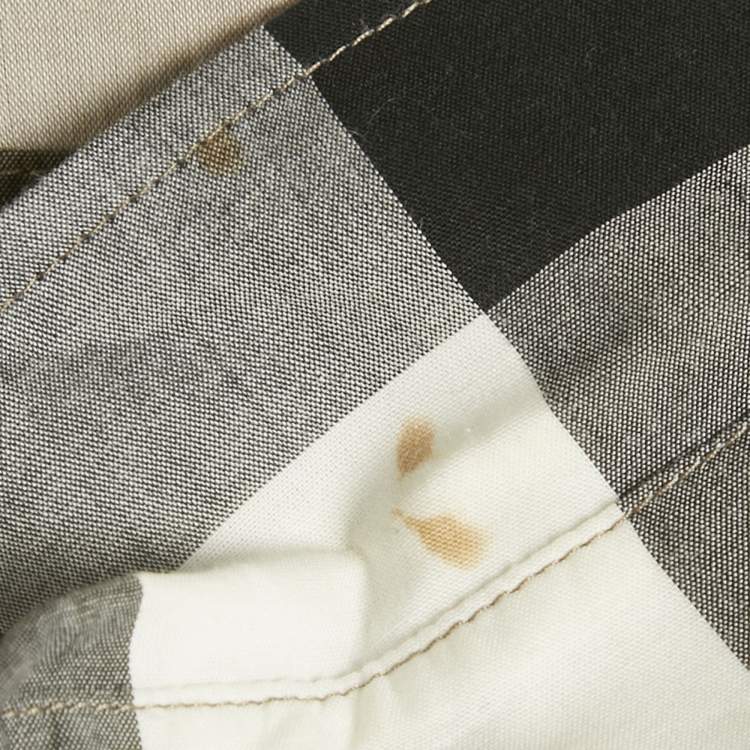 Pre Owned Burberry Brit Beige Nova Check Cotton Long Sleeve Top S