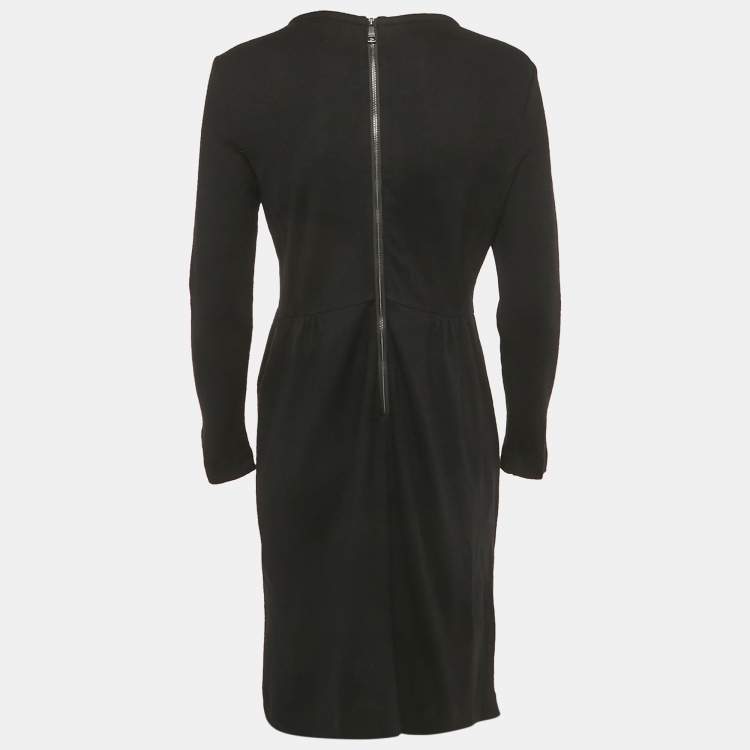 Pre Owned Burberry Brit Black Wool Short Dress M