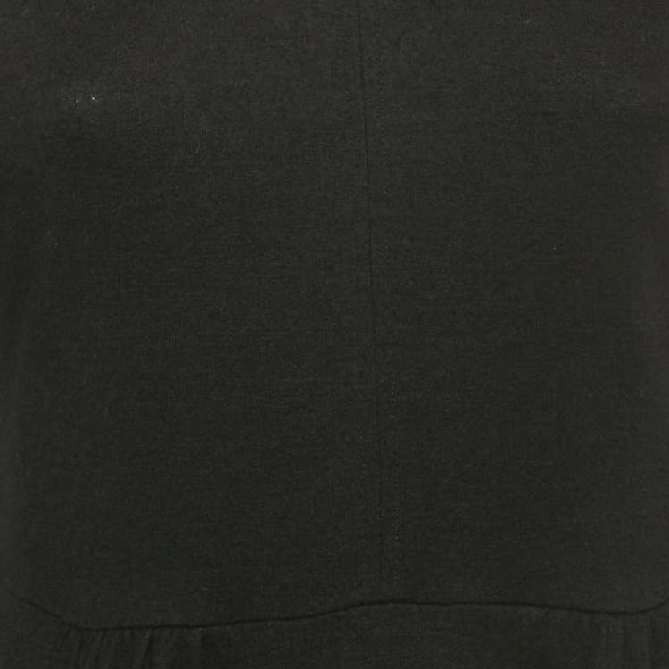 Pre Owned Burberry Brit Black Wool Short Dress M