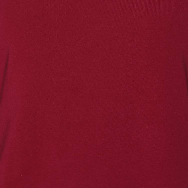 Pre Owned Burberry Brit Magenta Jersey Long Sleeve Top S
