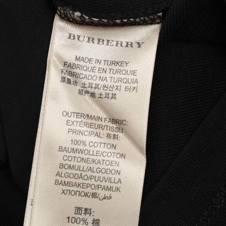 مملوكة مسبقًا Burberry Brit Black Jersey Long Sleeve Top XL