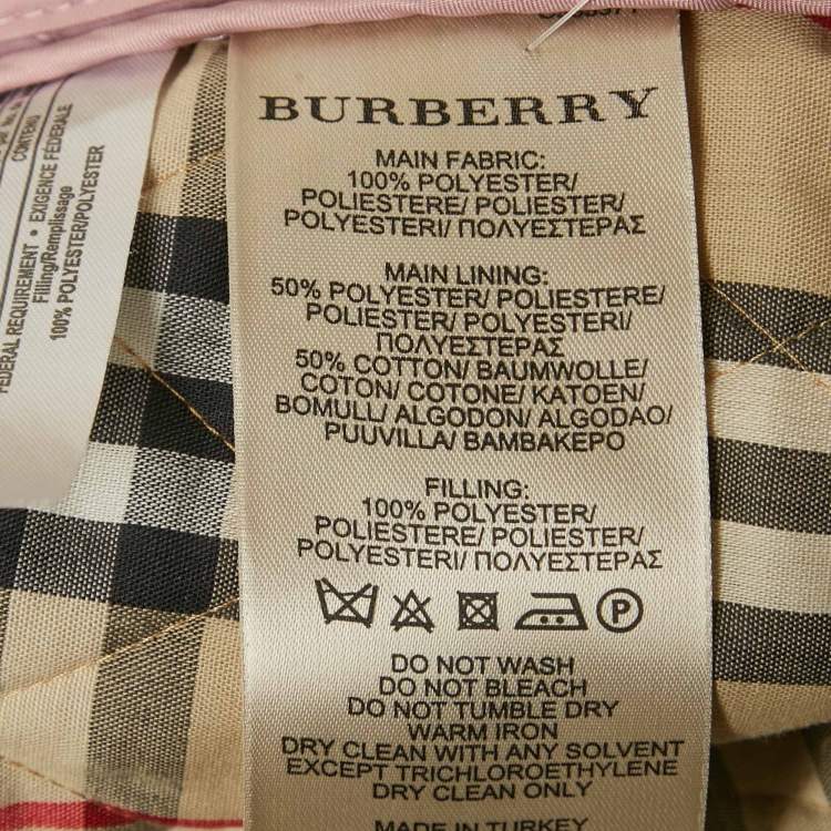 Pre Owned Burberry Brit Mauve Synthetic Quilted Jacket L