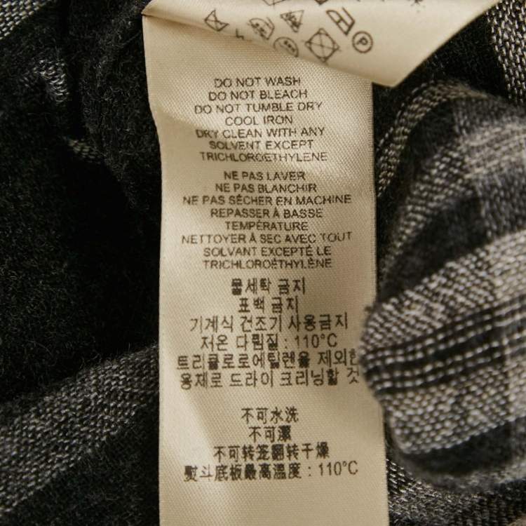 Pre Owned Burberry Brit Monochrome Checks Crepe Tunic S