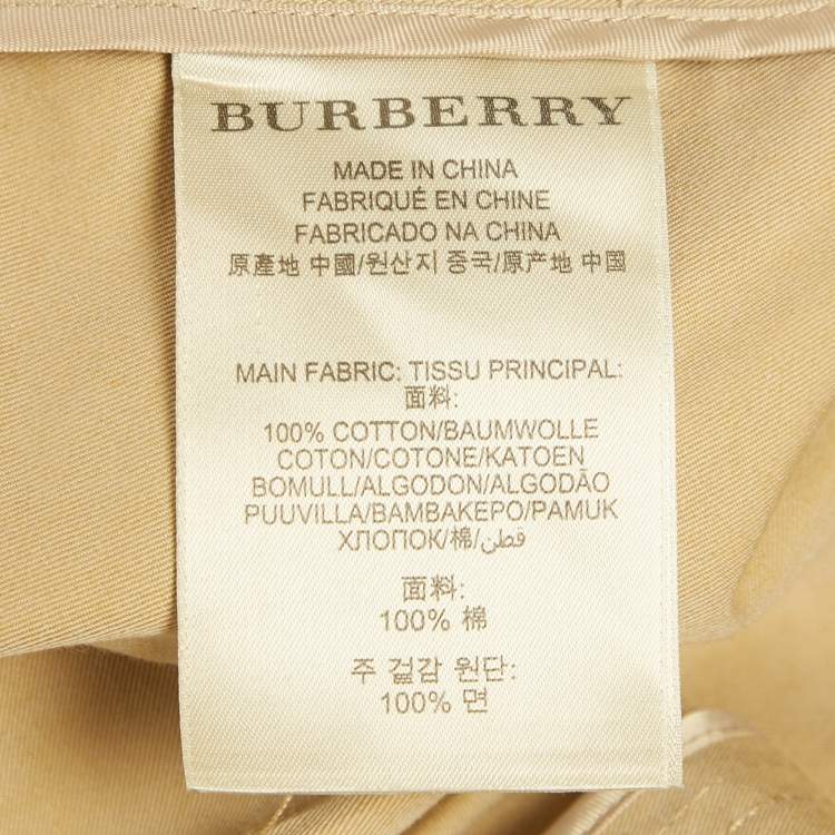 Pre Owned Burberry Brit Beige Cotton Belted Mini Skirt S