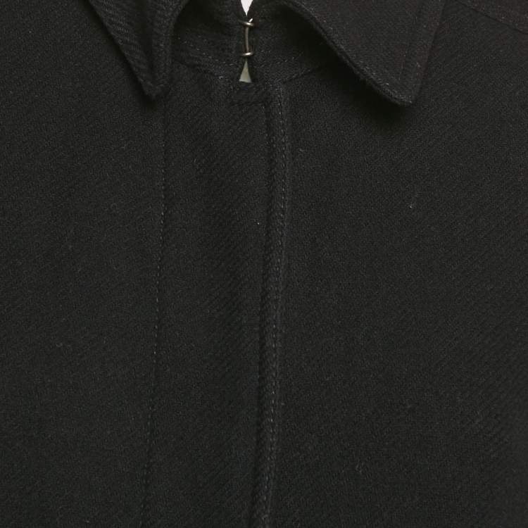 Pre Owned Burberry Brit Black Wool Blend Short Coat S 