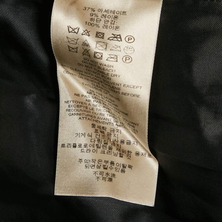 Pre Owned Burberry Brit Black Wool Blend Short Coat S 