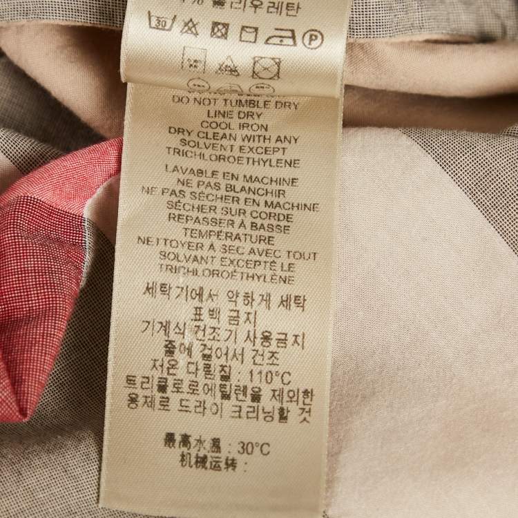 Pre Owned Burberry Brit Brown Checked Cotton Tunic XS