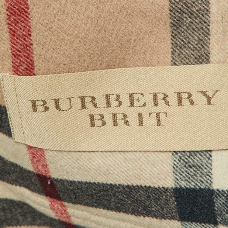 مملوكة مسبقًا Burberry Brit Grey Wool Hooded Toggle Coat M