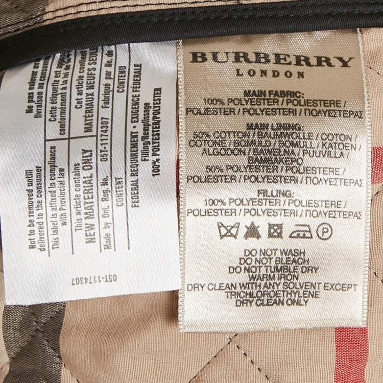 Pre Owned Burberry Brit Black Synthetic Diamond Quilted Jacket XL