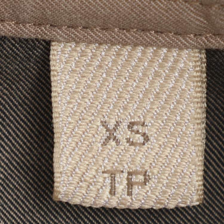 Pre Owned Burberry Brit Beige/Khaki Checked Cotton Long Sleeve Shirt XS