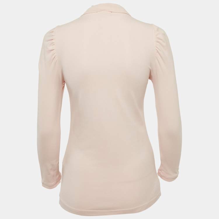 Pre Owned Burberry Brit Pink Cotton Long Sleeve T-Shirt S