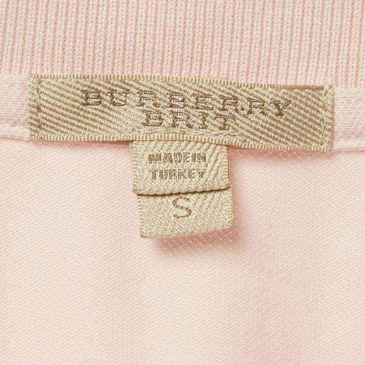 Pre Owned Burberry Brit Pink Cotton Long Sleeve T-Shirt S