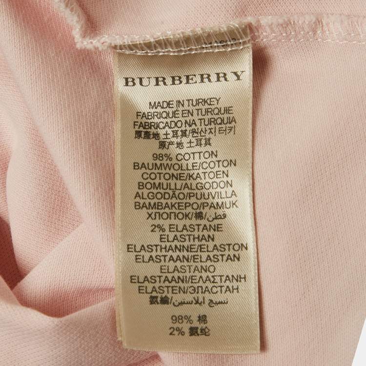 Pre Owned Burberry Brit Pink Cotton Long Sleeve T-Shirt S