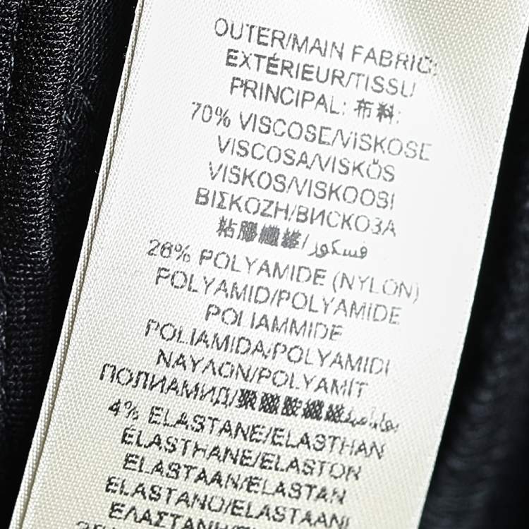 Pre Owned Burberry Brit Black Stretch Knit Short Sleeve Dress S