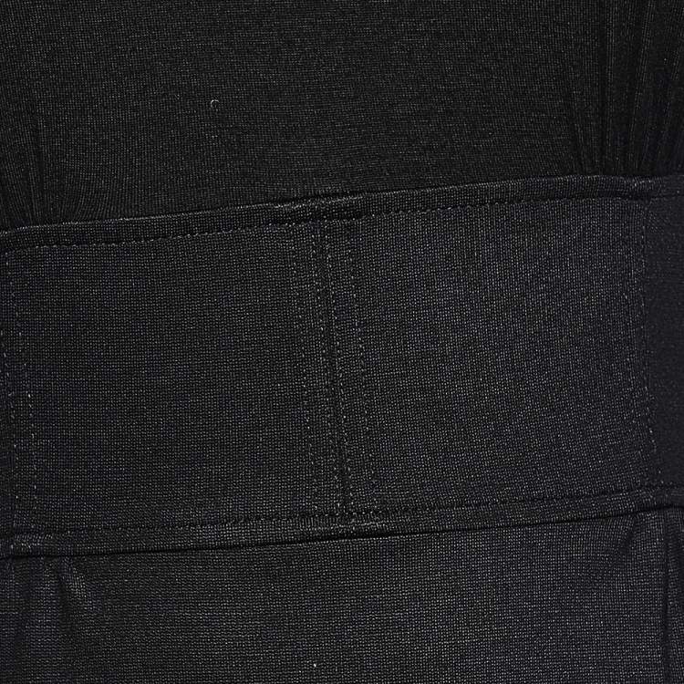 Pre Owned Burberry Brit Black Stretch Knit Short Sleeve Dress S