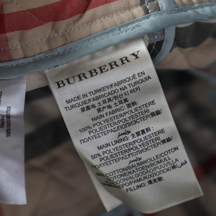 Pre Owned Burberry Brit Light Grey Synthetic Quilted Zip Front Jacket XL