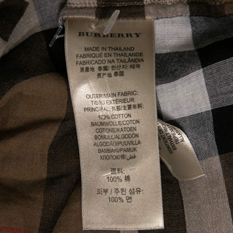Pre Owned Burberry Brit Nova Check Cotton Shirt S