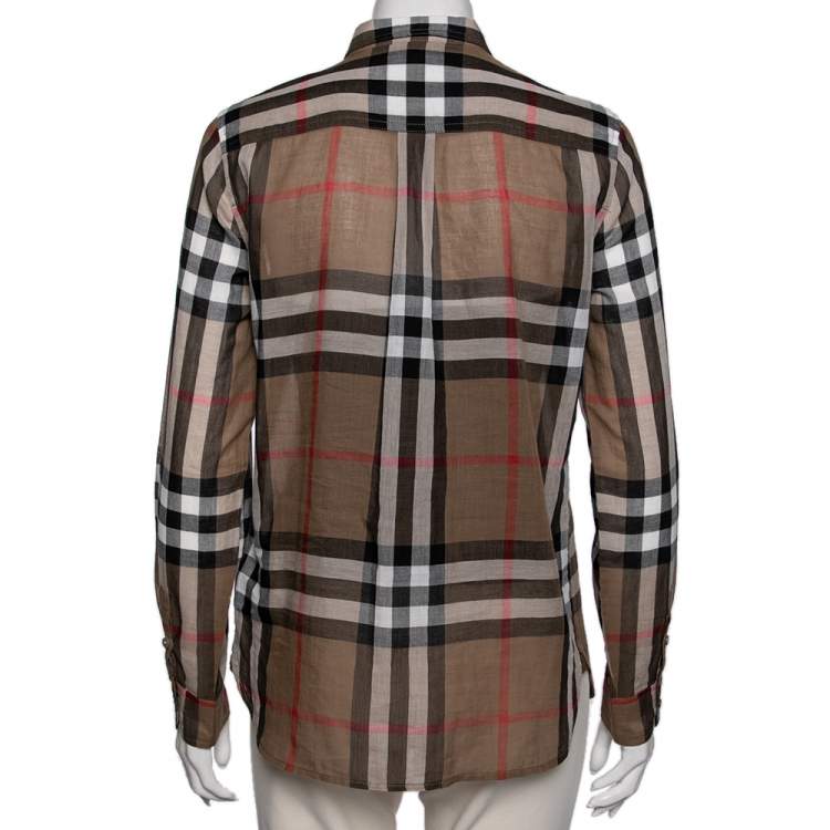 Pre Owned Burberry Brit Nova Check Cotton Shirt S
