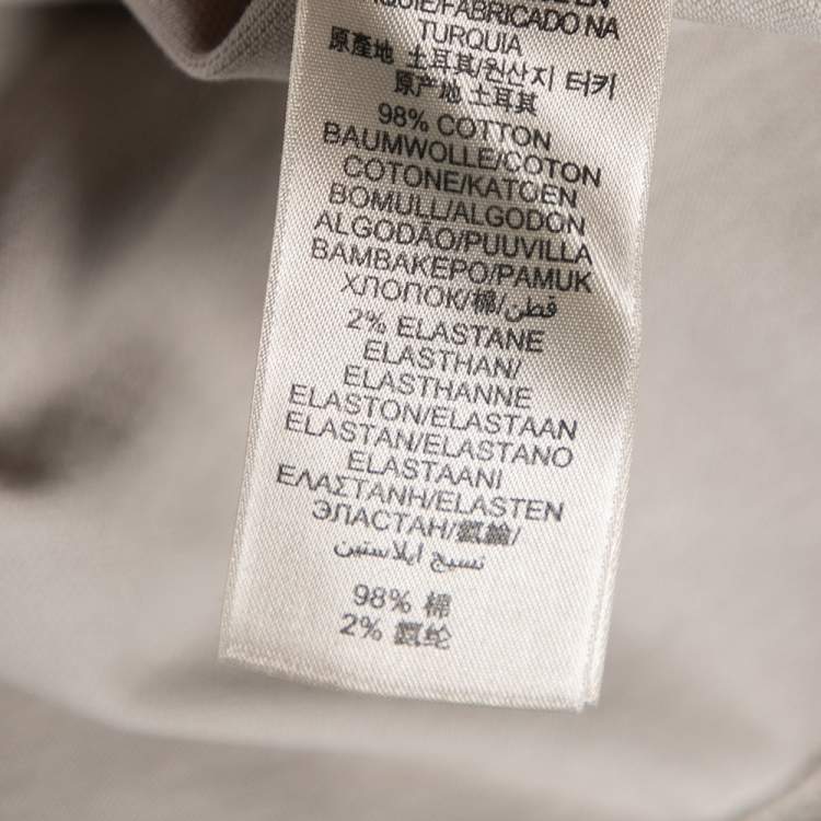 Pre Owned Burberry Brit Beige Cotton Pique Puff Long Sleeve Polo T-Shirt M
