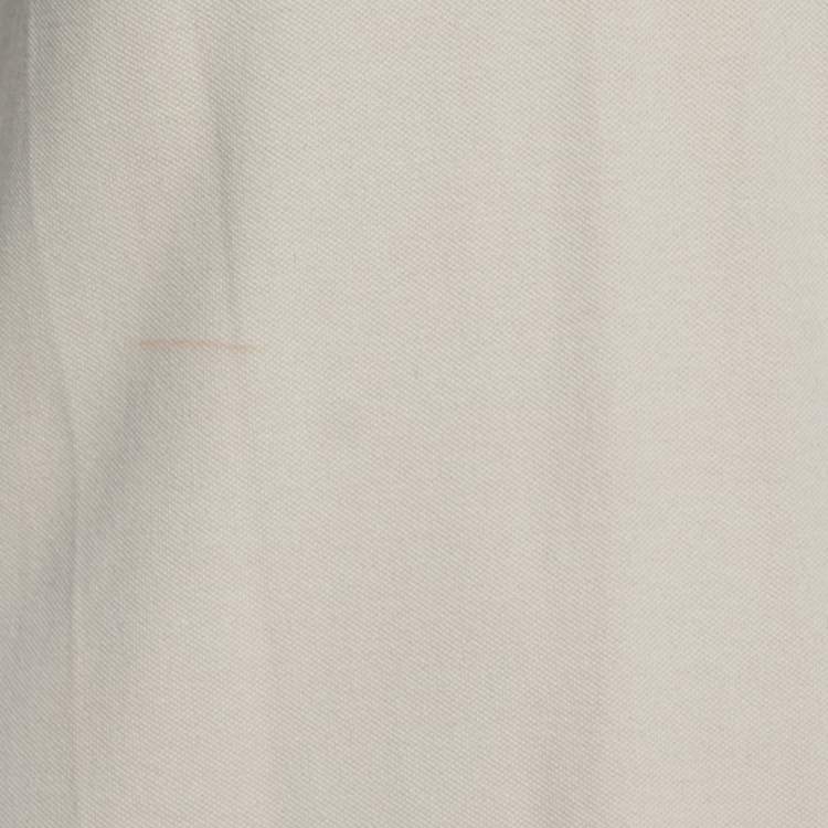 Pre Owned Burberry Brit Beige Honeycomb Knit Nova Check Collar Detail Polo T-Shirt S