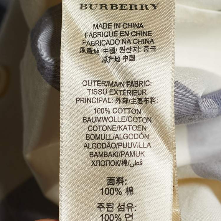 Pre Owned Burberry Brit Mauve Exploded Check Print Cotton Button Front Shirt S