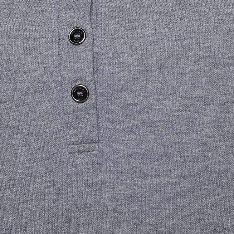 Pre Owned Burberry Brit Grey Cotton Pique Nova Check Collar Detail Polo T-Shirt L
