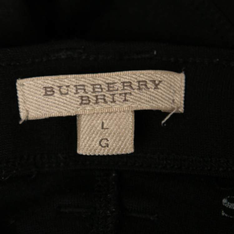 Pre Owned Burberry Brit Black Knit Westbourne Jean Leggings L