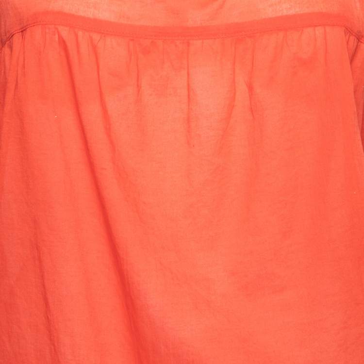 Pre Owned Burberry Brit Red Cotton Sleeveless Jumpsuit L