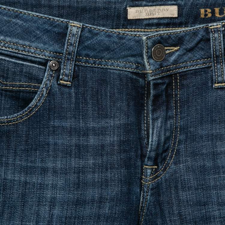 Pre Owned Burberry Brit Blue Denim Skinny Leg Jeans S