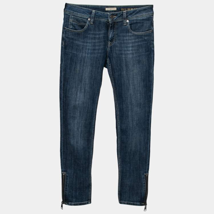 Pre Owned Burberry Brit Blue Denim Skinny Leg Jeans S