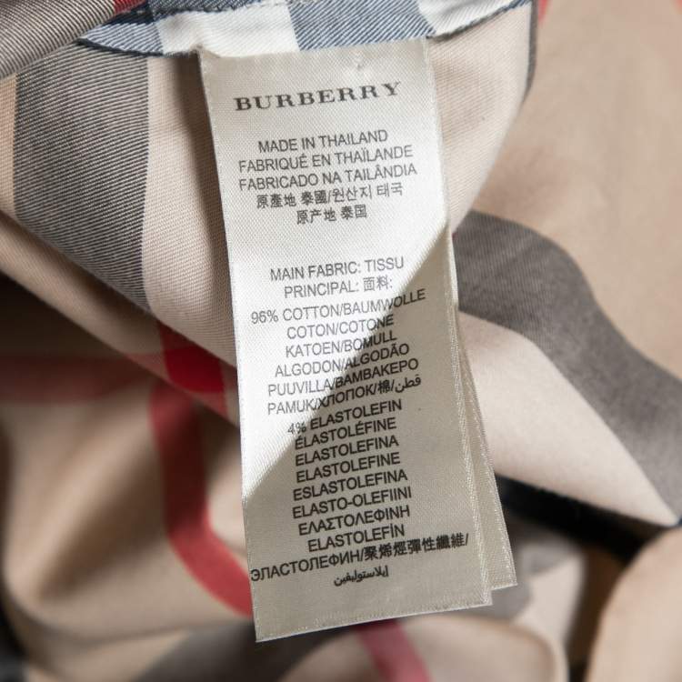 Pre Owned Burberry Brit Beige Nova Check Cotton Button Front Shirt  L