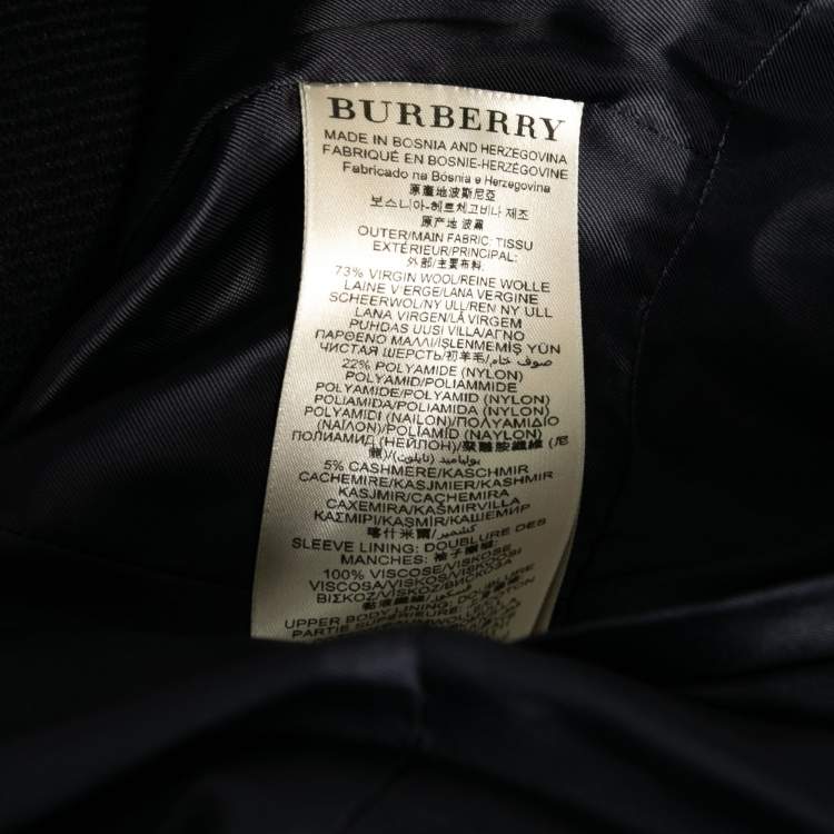 مملوكة مسبقًا Burberry Brit Black Wool Double Breasted Coat S