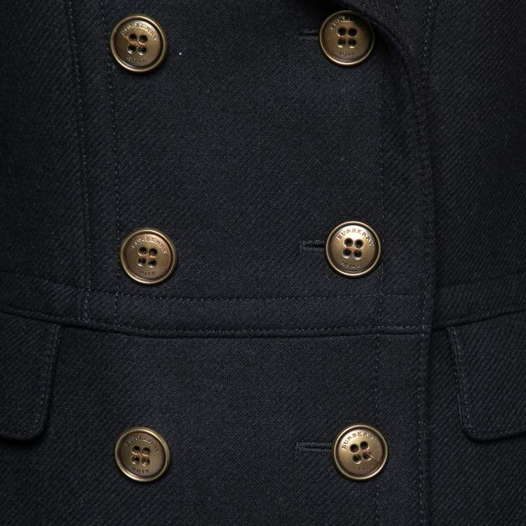 مملوكة مسبقًا Burberry Brit Black Wool Double Breasted Coat S
