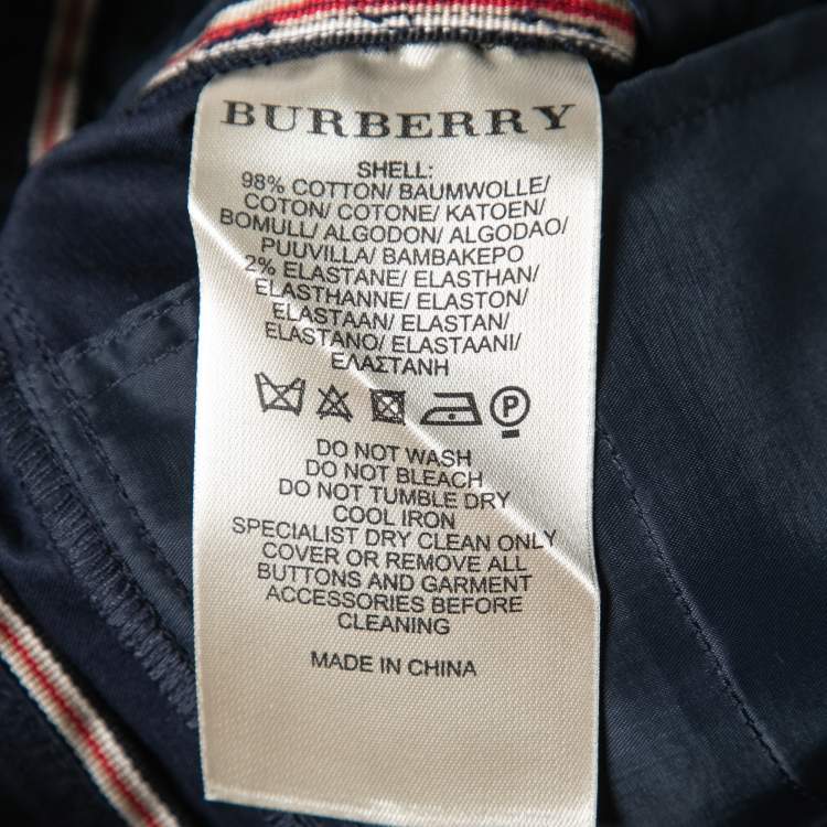 Pre Owned Burberry Brit Navy Blue Cotton Knee-Length Shorts S  