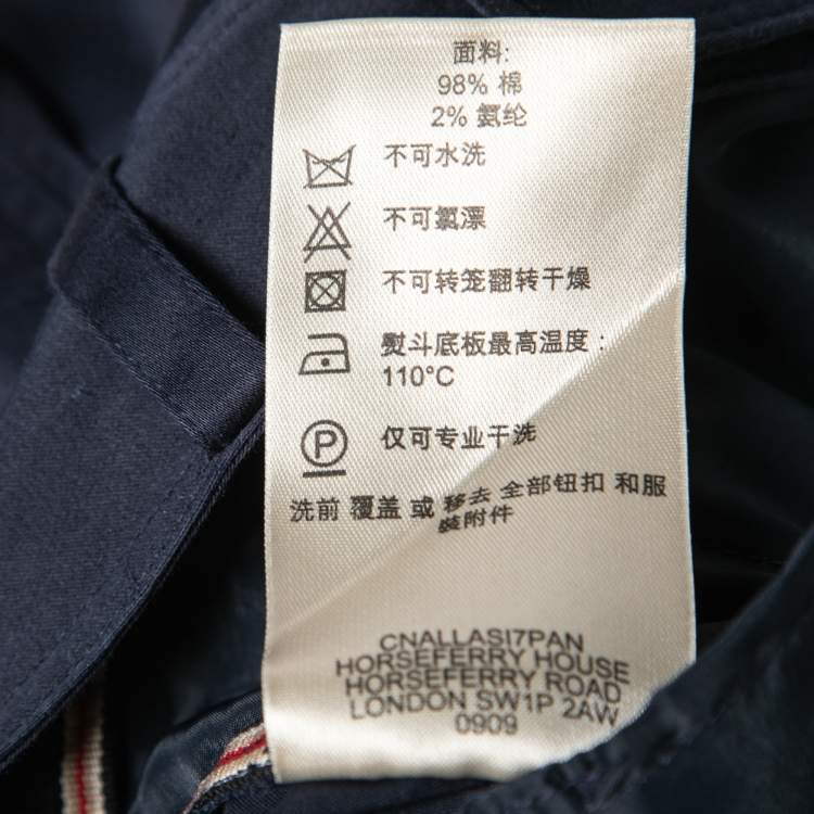 Pre Owned Burberry Brit Navy Blue Cotton Knee-Length Shorts S  