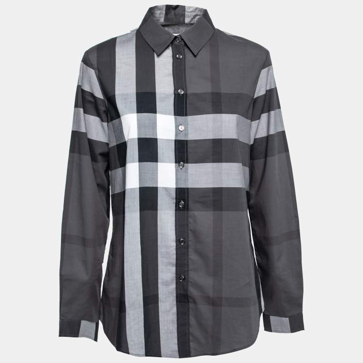 Burberry Brit 2024 mens M grey nova check shirt