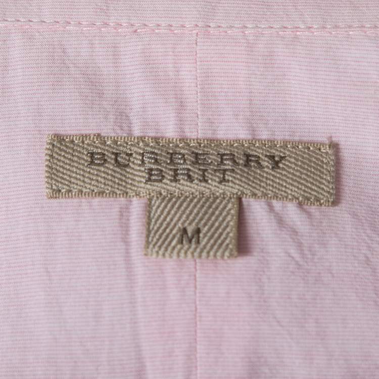 مملوكة مسبقًا Burberry Brit Pink Cotton Button Front Shirt M