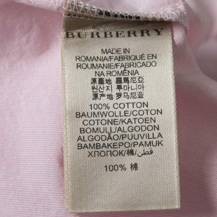 مملوكة مسبقًا Burberry Brit Pink Cotton Button Front Shirt M