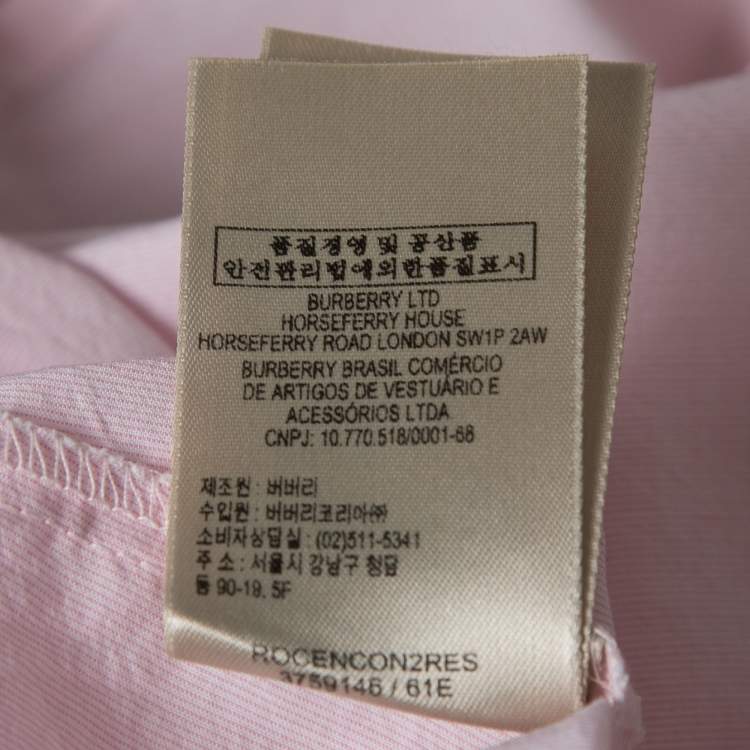 مملوكة مسبقًا Burberry Brit Pink Cotton Button Front Shirt M