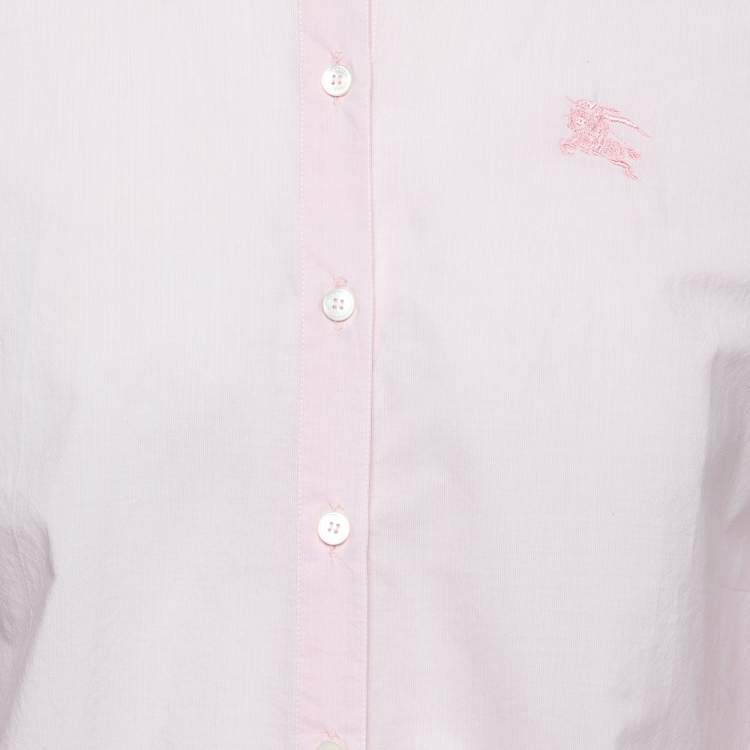 مملوكة مسبقًا Burberry Brit Pink Cotton Button Front Shirt M