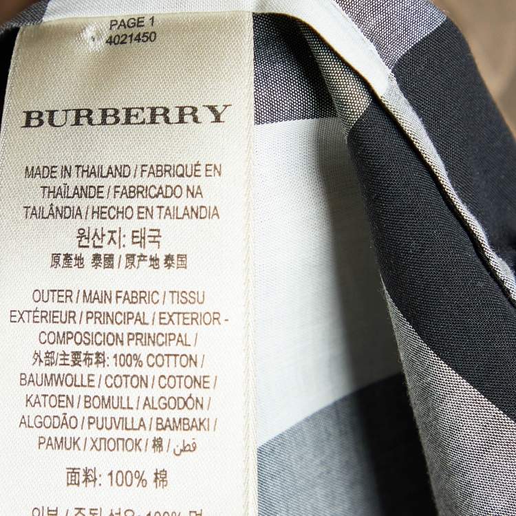 Pre Owned Burberry Brit Brown Novacheck Cotton Button Front Shirt S