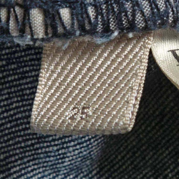 Pre Owned Burberry Brit Blue Denim Westbourne Skinny Ankle Jeans S Waist 28"