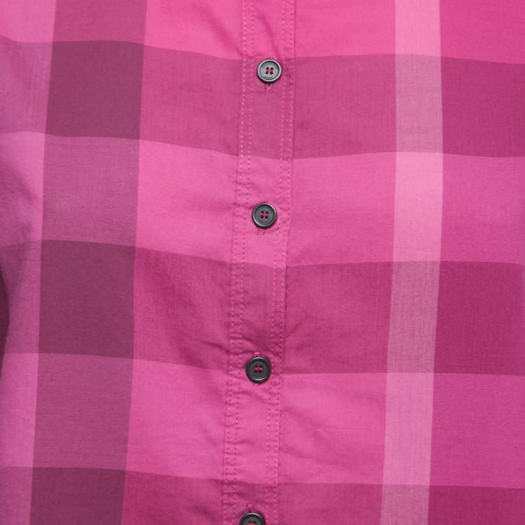 Pre Owned Burberry Brit Pink Nova Check Patterned Shirt M