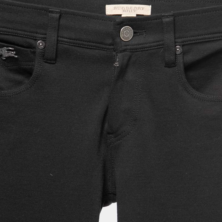 Pre Owned Burberry Brit Black Knit Bayswater Legging Jeans XS