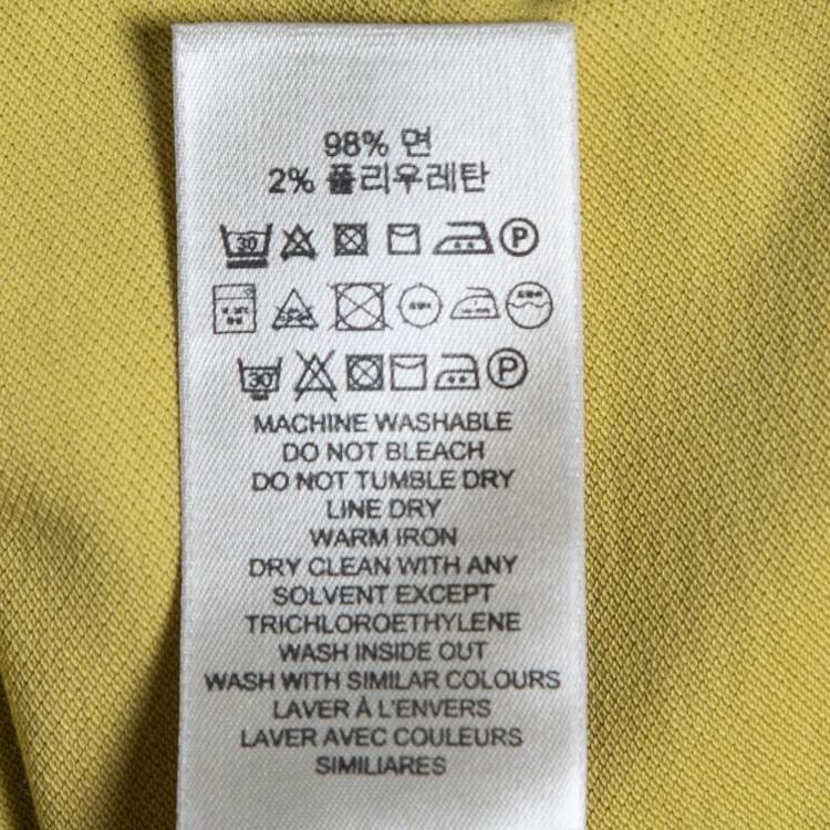 Pre Owned Burberry Brit Yellow Cotton Knit Polo T-Shirt M